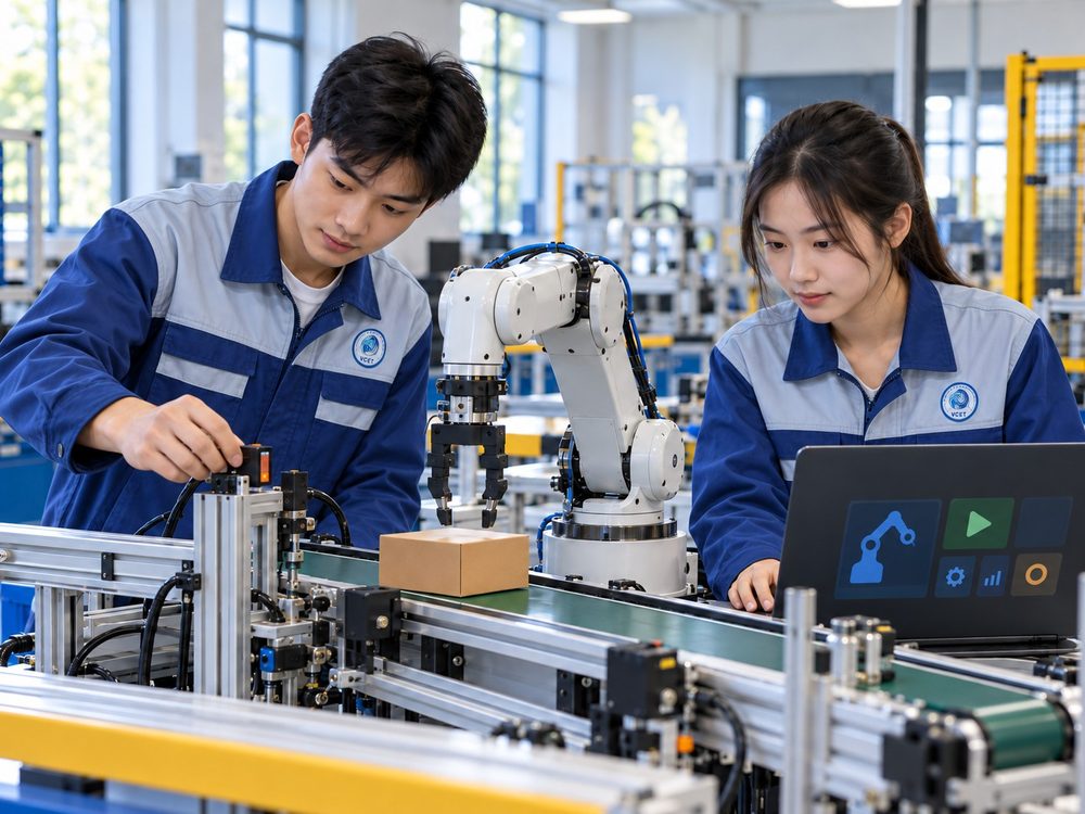 Sinh viên nhóm ngành Điện – Điện tử – Tự động hóa thực hành