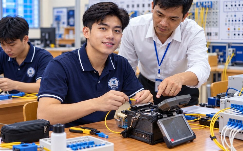 Sinh viên nhóm ngành Công nghệ thông tin thực hành